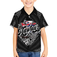 Hawaii November 28th Family Matching Off Shoulder Maxi Dress and Hawaiian Shirt Kanaka Maoli Tribal Pattern - Polynesian Pride