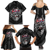 Hawaii November 28th Family Matching Summer Maxi Dress and Hawaiian Shirt Kanaka Maoli Tribal Pattern - Polynesian Pride