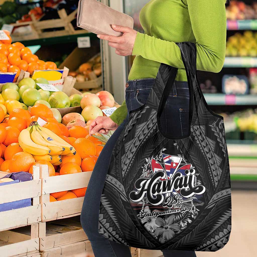 Hawaii November 28th Grocery Bag Kanaka Maoli Tribal Pattern - Polynesian Pride