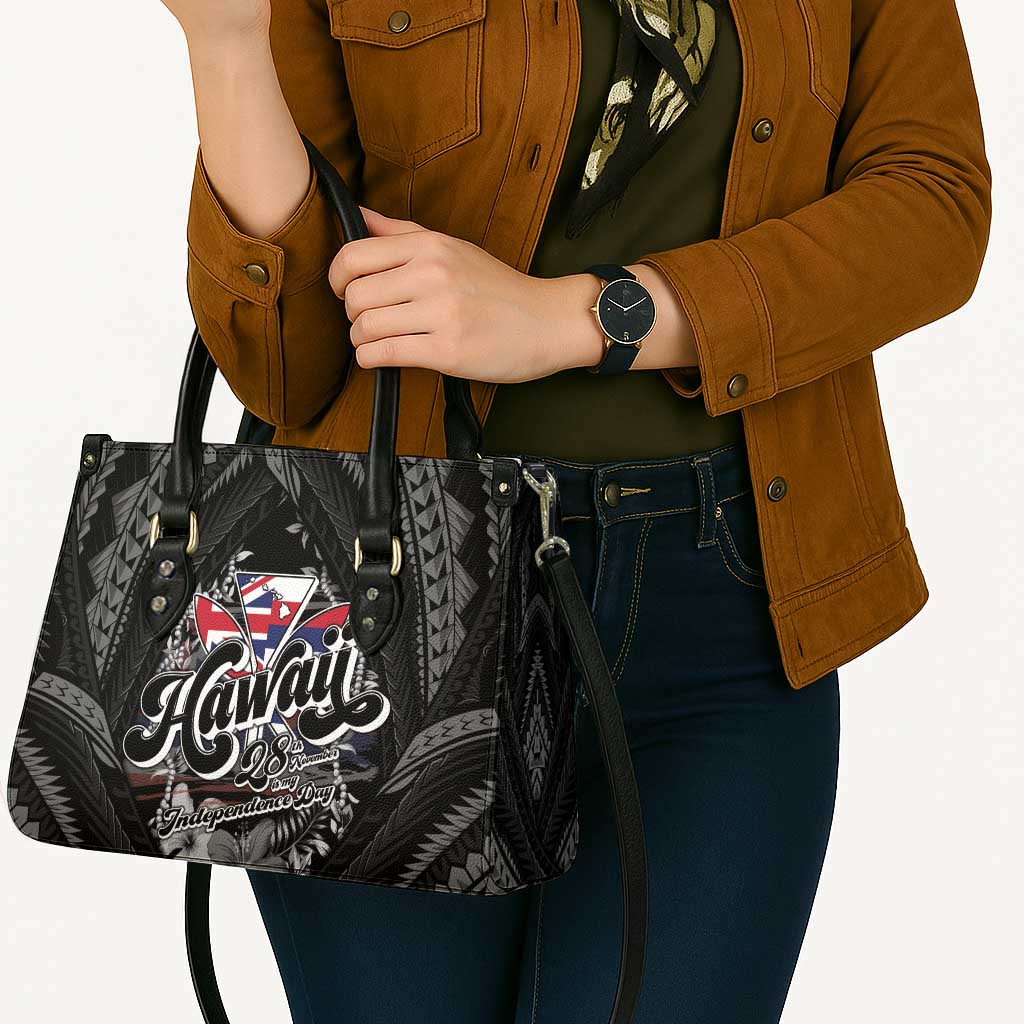 Hawaii November 28th Leather Bag Kanaka Maoli Tribal Pattern - Polynesian Pride