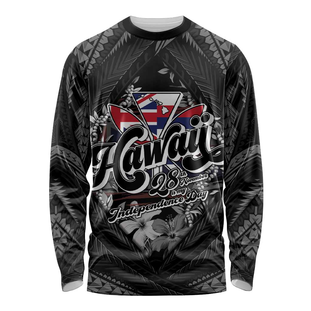 Hawaii November 28th Long Sleeve Shirt Kanaka Maoli Tribal Pattern - Polynesian Pride