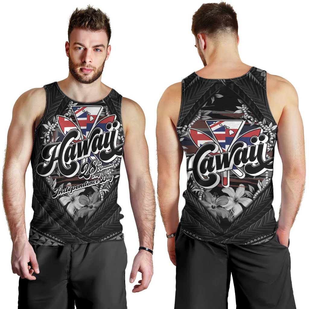 Hawaii November 28th Men Tank Top Kanaka Maoli Tribal Pattern - Polynesian Pride