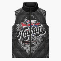 Hawaii November 28th Sleeveless Puffer Jacket Kanaka Maoli Tribal Pattern - Polynesian Pride