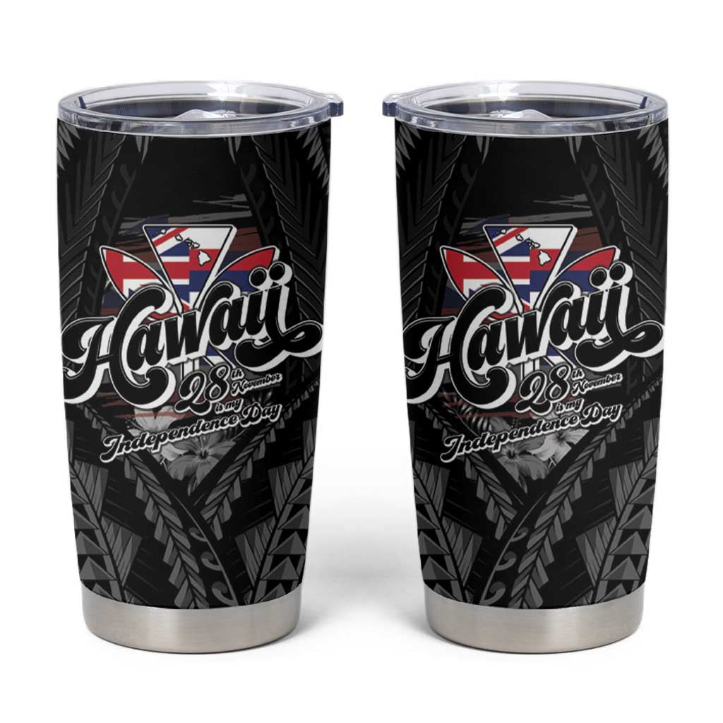 Hawaii November 28th Tumbler Cup Kanaka Maoli Tribal Pattern - Polynesian Pride