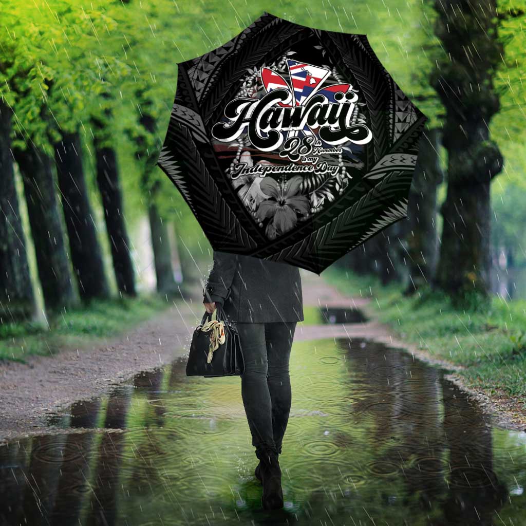 Hawaii November 28th Umbrella Kanaka Maoli Tribal Pattern - Polynesian Pride