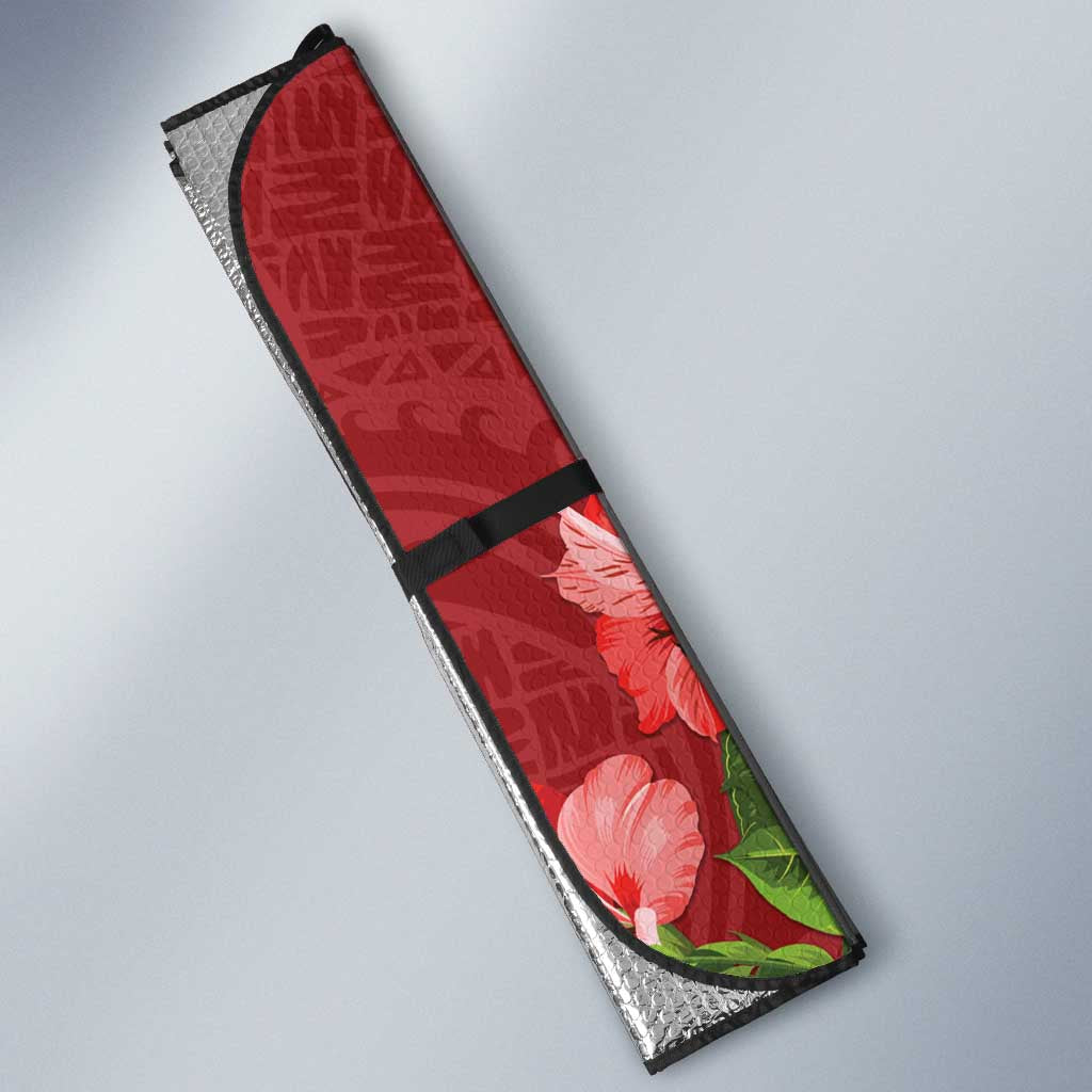 Puerto Rico Coqui Frog Auto Sun Shade Tropical Flowers Polynesian Style LT05 - Polynesian Pride