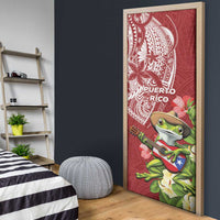 Puerto Rico Coqui Frog Door Cover Tropical Flowers Polynesian Style LT05 - Polynesian Pride