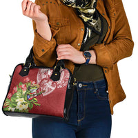 Puerto Rico Coqui Frog Shoulder Handbag Tropical Flowers Polynesian Style LT05 - Polynesian Pride