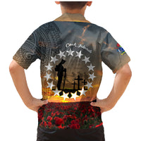 Cook Islands ANZAC Day Family Matching Mermaid Dress and Hawaiian Shirt Lest We Forget LT05 - Polynesian Pride