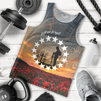 Cook Islands ANZAC Day Men Tank Top Lest We Forget LT05 - Polynesian Pride
