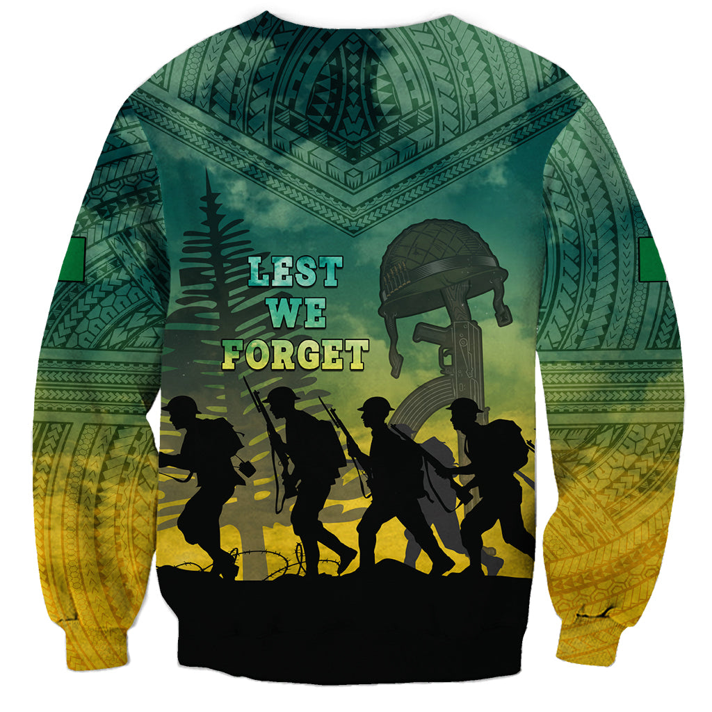 Norfolk Island ANZAC Day Sweatshirt Lest We Forget LT05 - Polynesian Pride