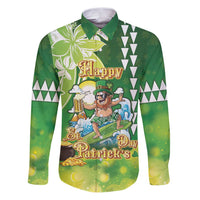 Hawaii Saint Patrick's Day Family Matching Puletasi and Hawaiian Shirt Funny Surfing Leprechaun