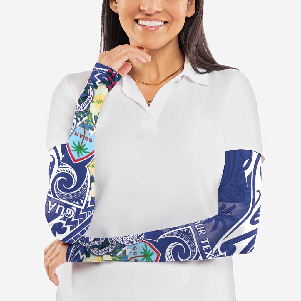Personalised Hafa Adai Guam Arm Sleeves Latte Stone With Coconut Crab