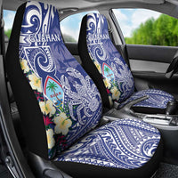 Hafa Adai Guam Car Seat Cover Latte Stone With Coconut Crab