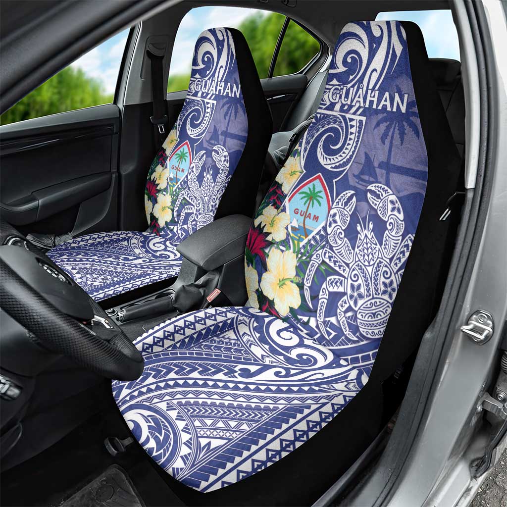 Hafa Adai Guam Car Seat Cover Latte Stone With Coconut Crab