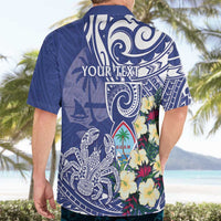 Personalised Hafa Adai Guam Hawaiian Shirt Latte Stone With Coconut Crab