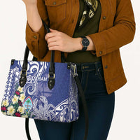 Hafa Adai Guam Leather Bag Latte Stone With Coconut Crab
