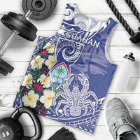 Personalised Hafa Adai Guam Men Tank Top Latte Stone With Coconut Crab