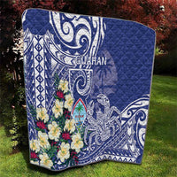 Hafa Adai Guam Quilt Latte Stone With Coconut Crab