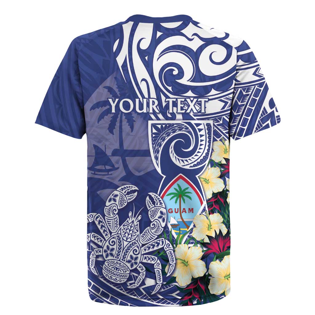Personalised Hafa Adai Guam Rugby Jersey Latte Stone With Coconut Crab
