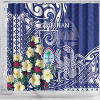 Hafa Adai Guam Shower Curtain Latte Stone With Coconut Crab