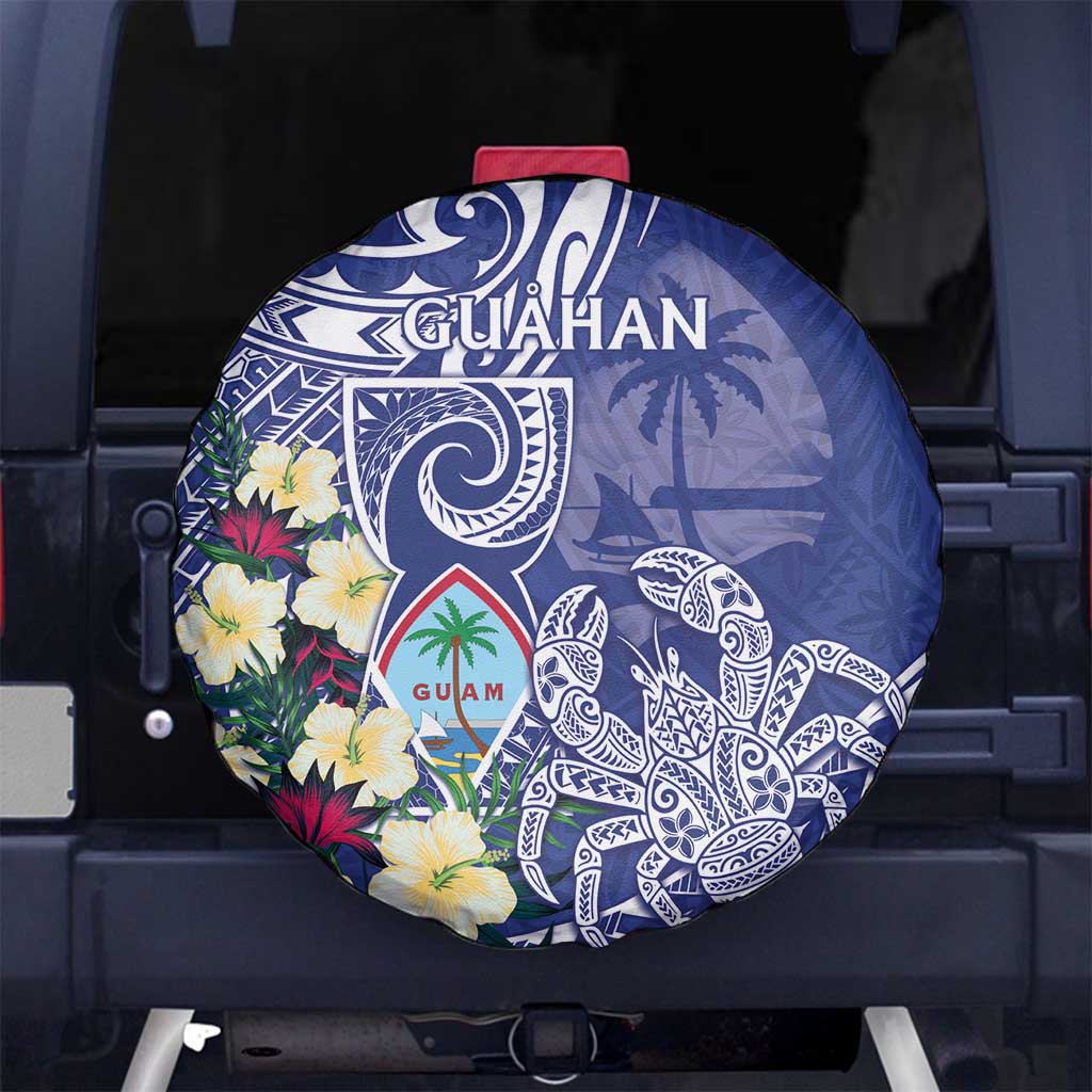 Hafa Adai Guam Spare Tire Cover Latte Stone With Coconut Crab