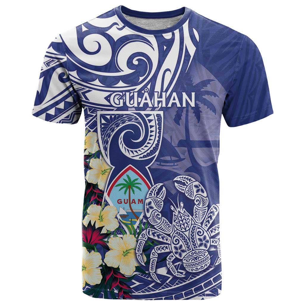 Personalised Hafa Adai Guam T Shirt Latte Stone With Coconut Crab