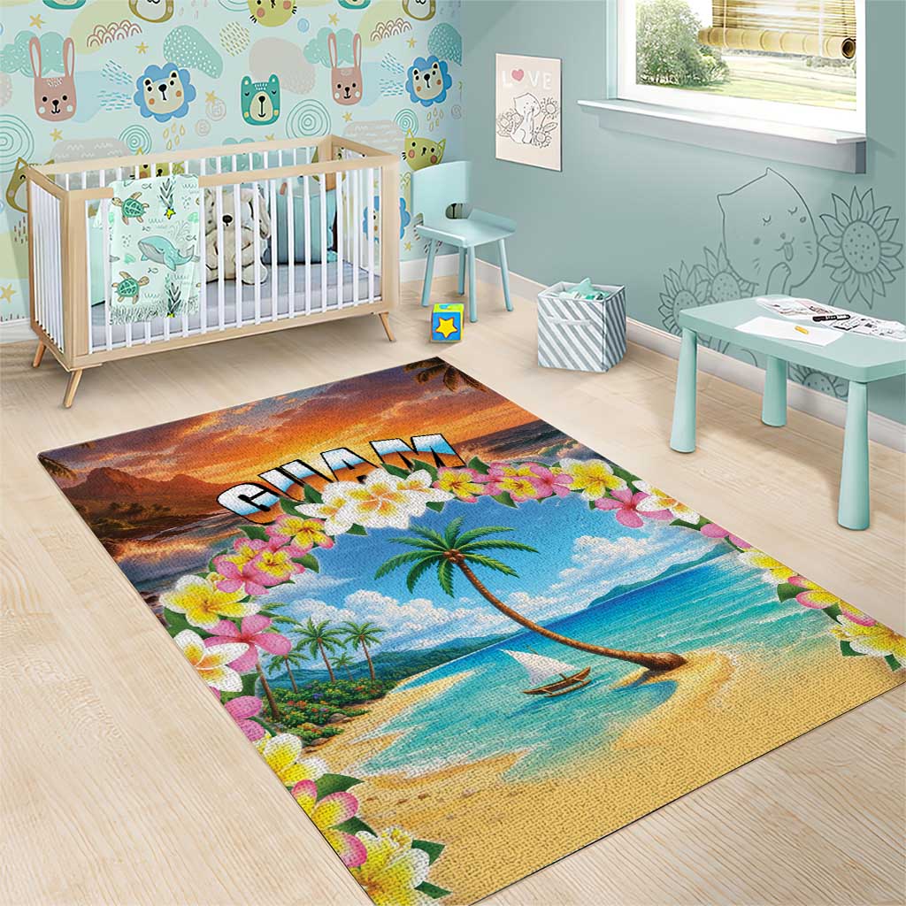 Guam Area Rug Eternal Summer Sunset Beach