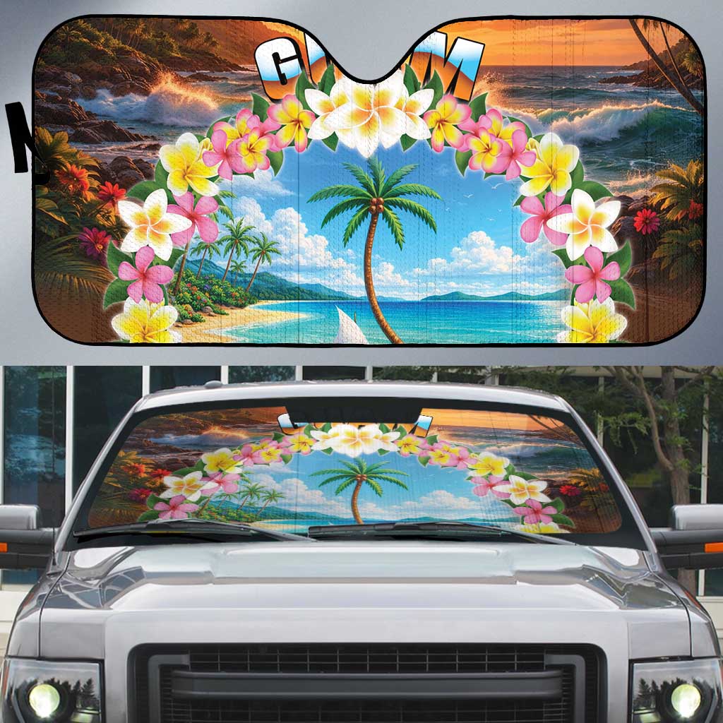 Guam Auto Sun Shade Eternal Summer Sunset Beach