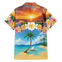 Guam Family Matching Mermaid Dress and Hawaiian Shirt Eternal Summer Sunset Beach