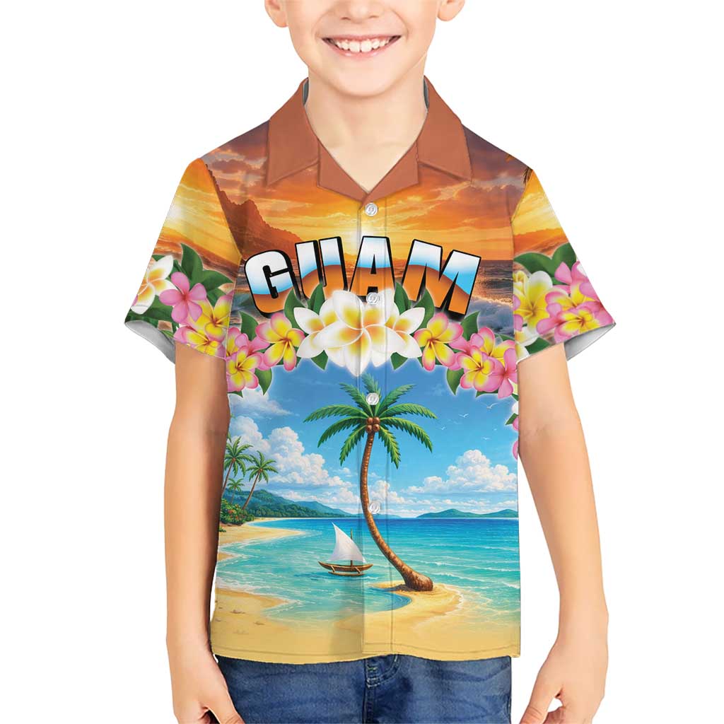 Guam Hawaiian Shirt Eternal Summer Sunset Beach