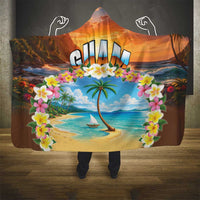 Guam Hooded Blanket Eternal Summer Sunset Beach