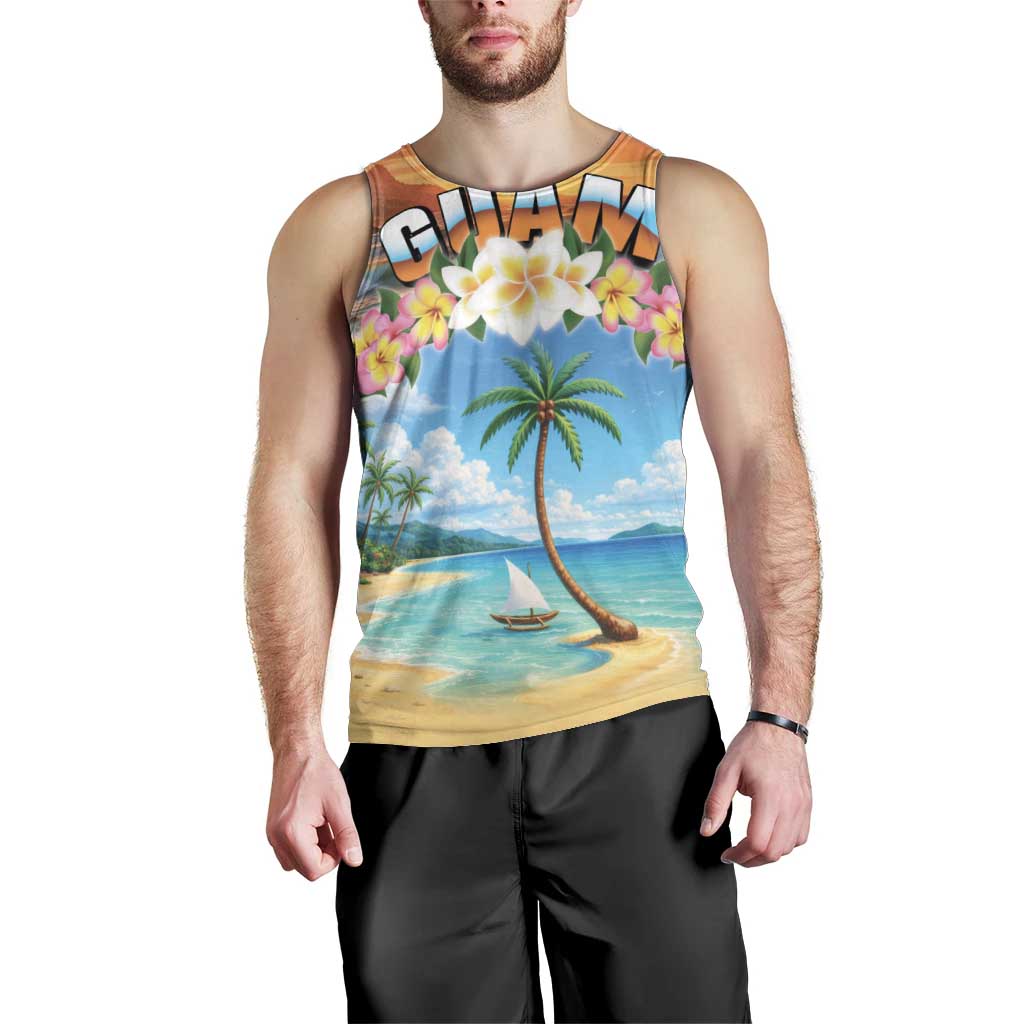 Guam Men Tank Top Eternal Summer Sunset Beach