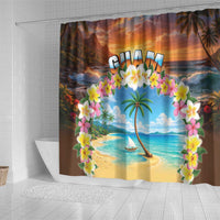 Guam Shower Curtain Eternal Summer Sunset Beach