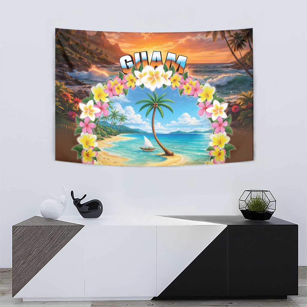 Guam Tapestry Eternal Summer Sunset Beach