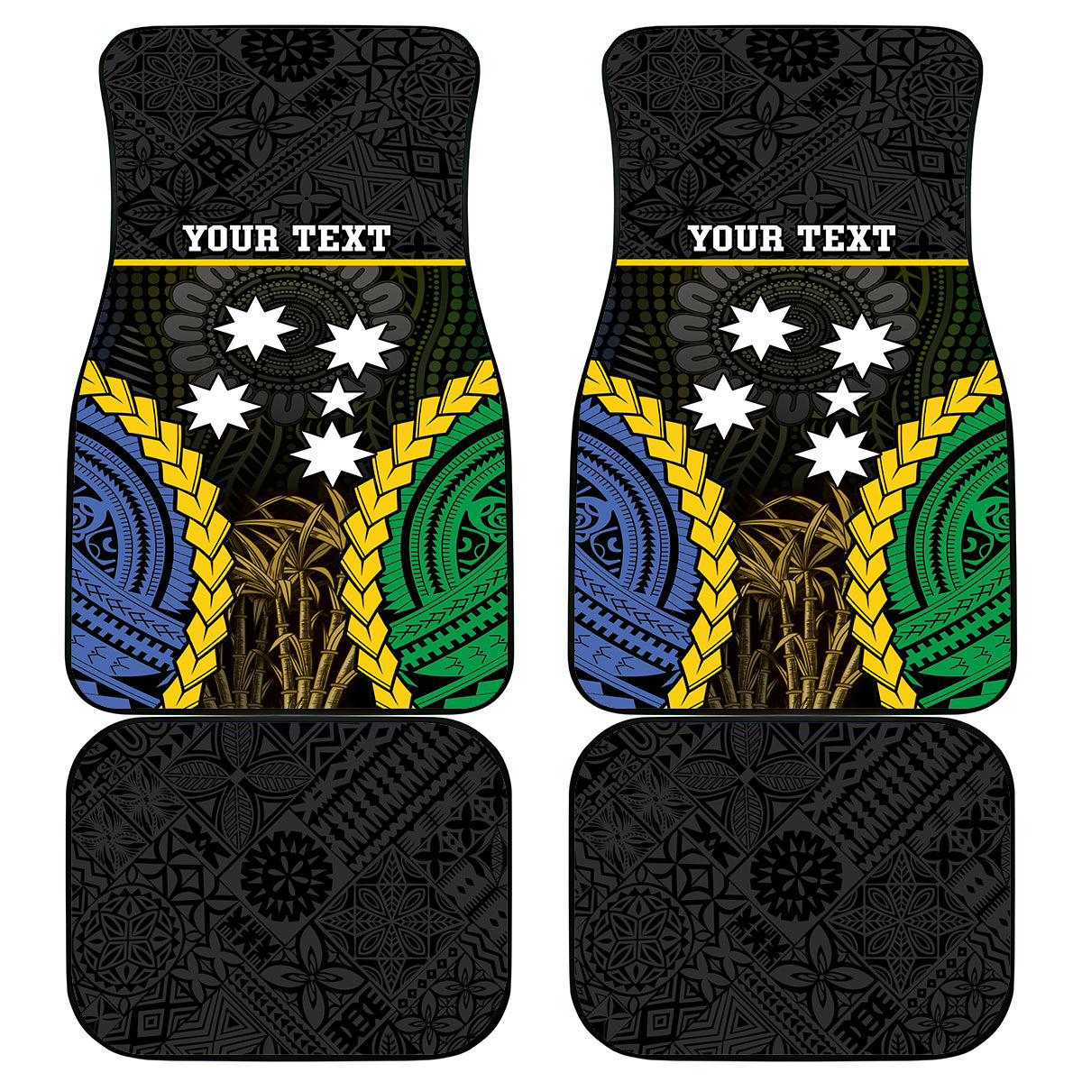 South Sea Islanders And Fiji Car Mats Kanakas Fijian Tapa Pattern