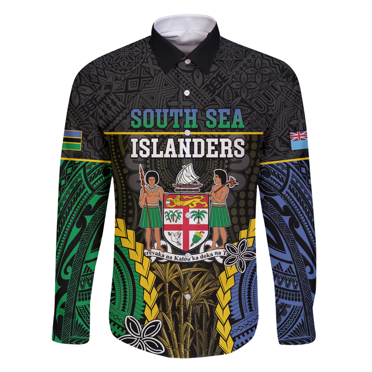 Personalised South Sea Islanders And Fiji Family Matching Mermaid Dress and Hawaiian Shirt Kanakas Fijian Tapa Pattern