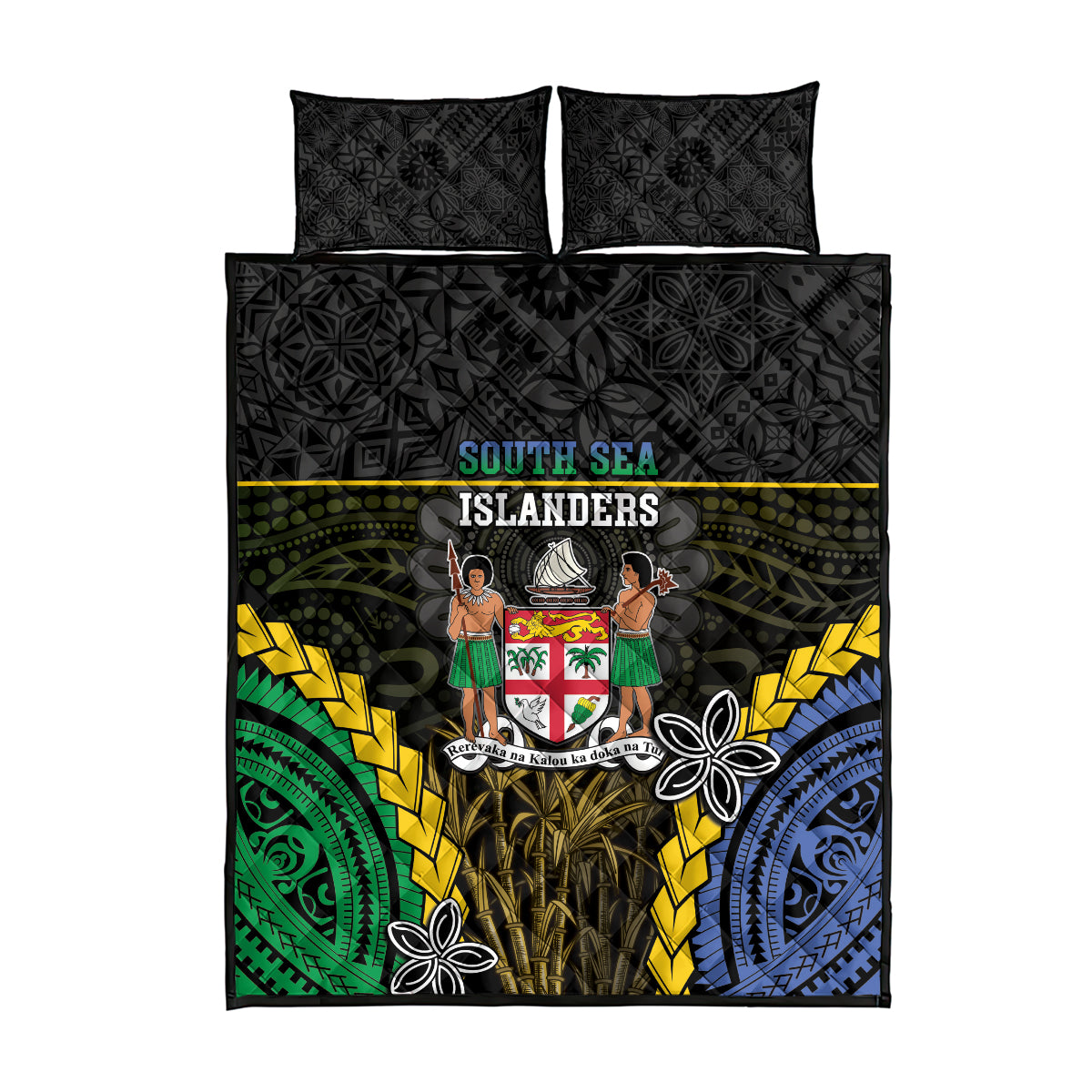 South Sea Islanders And Fiji Quilt Bed Set Kanakas Fijian Tapa Pattern
