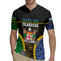 Personalised South Sea Islanders And Fiji Rugby Jersey Kanakas Fijian Tapa Pattern