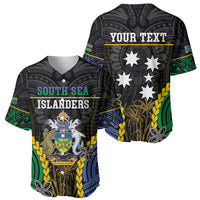 Personalised South Sea Islanders And Solomon Islands Baseball Jersey Kanakas Polynesian Pattern