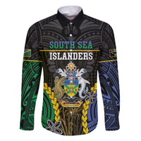 Personalised South Sea Islanders And Solomon Islands Family Matching Short Sleeve Bodycon Dress and Hawaiian Shirt Kanakas Polynesian Pattern