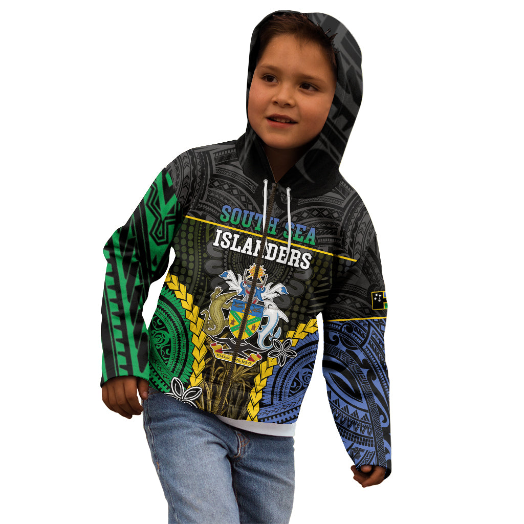 Personalised South Sea Islanders And Solomon Islands Kid Hoodie Kanakas Polynesian Pattern