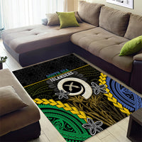 South Sea Islanders And Vanuatu Area Rug Kanakas Sand Drawing Pattern