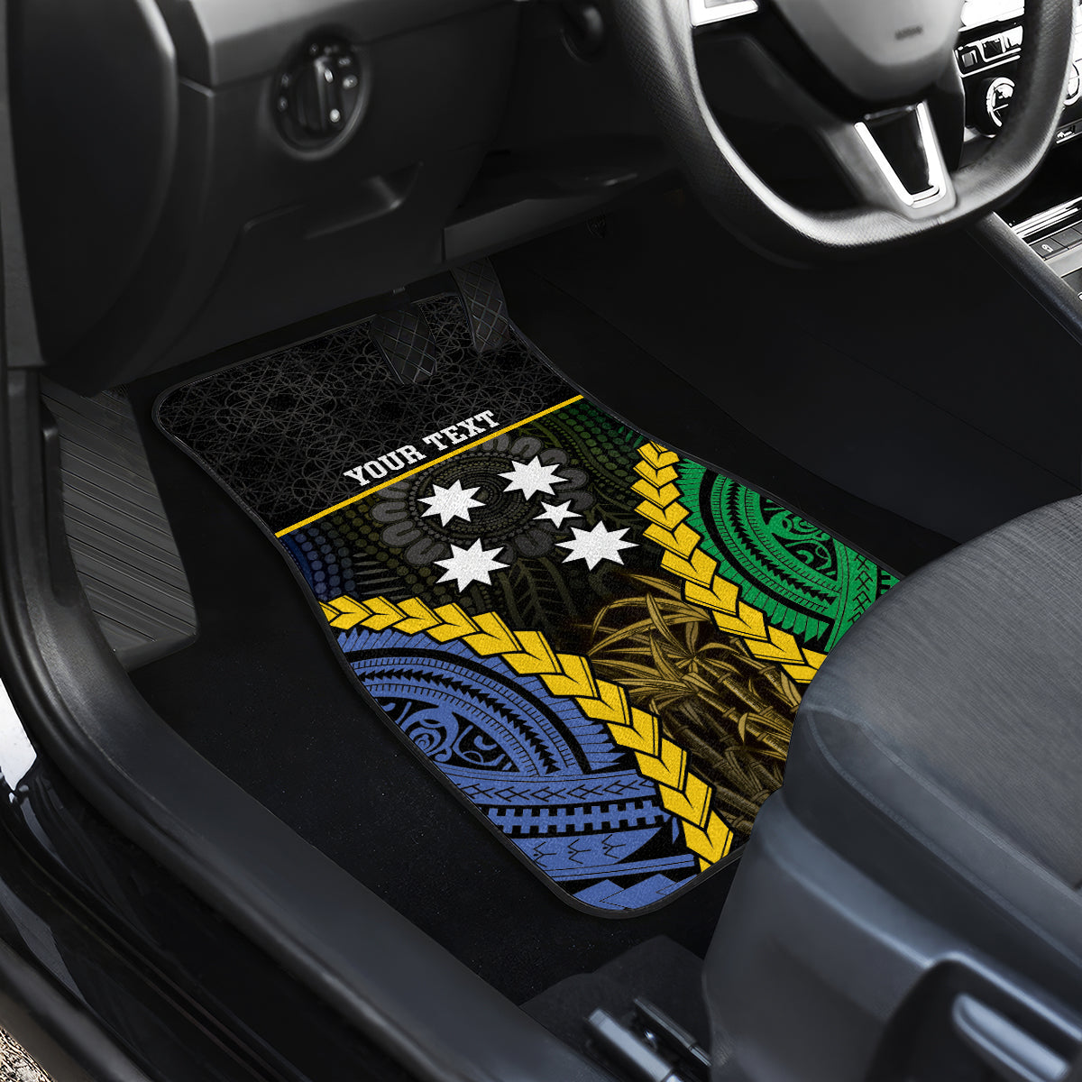 South Sea Islanders And Vanuatu Car Mats Kanakas Sand Drawing Pattern