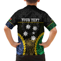 Personalised South Sea Islanders And Vanuatu Kid Hawaiian Shirt Kanakas Sand Drawing Pattern LT05 - Polynesian Pride