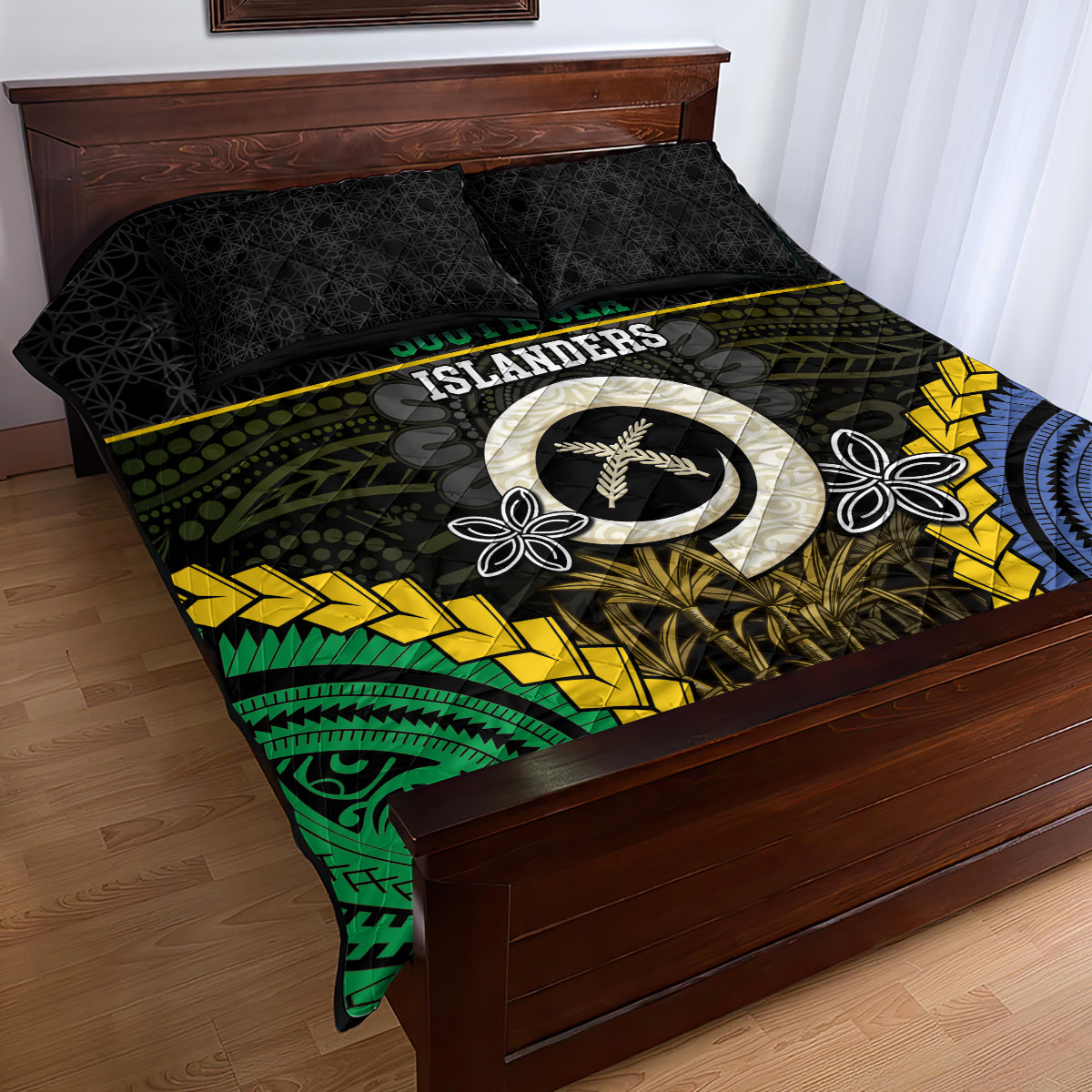 South Sea Islanders And Vanuatu Quilt Bed Set Kanakas Sand Drawing Pattern