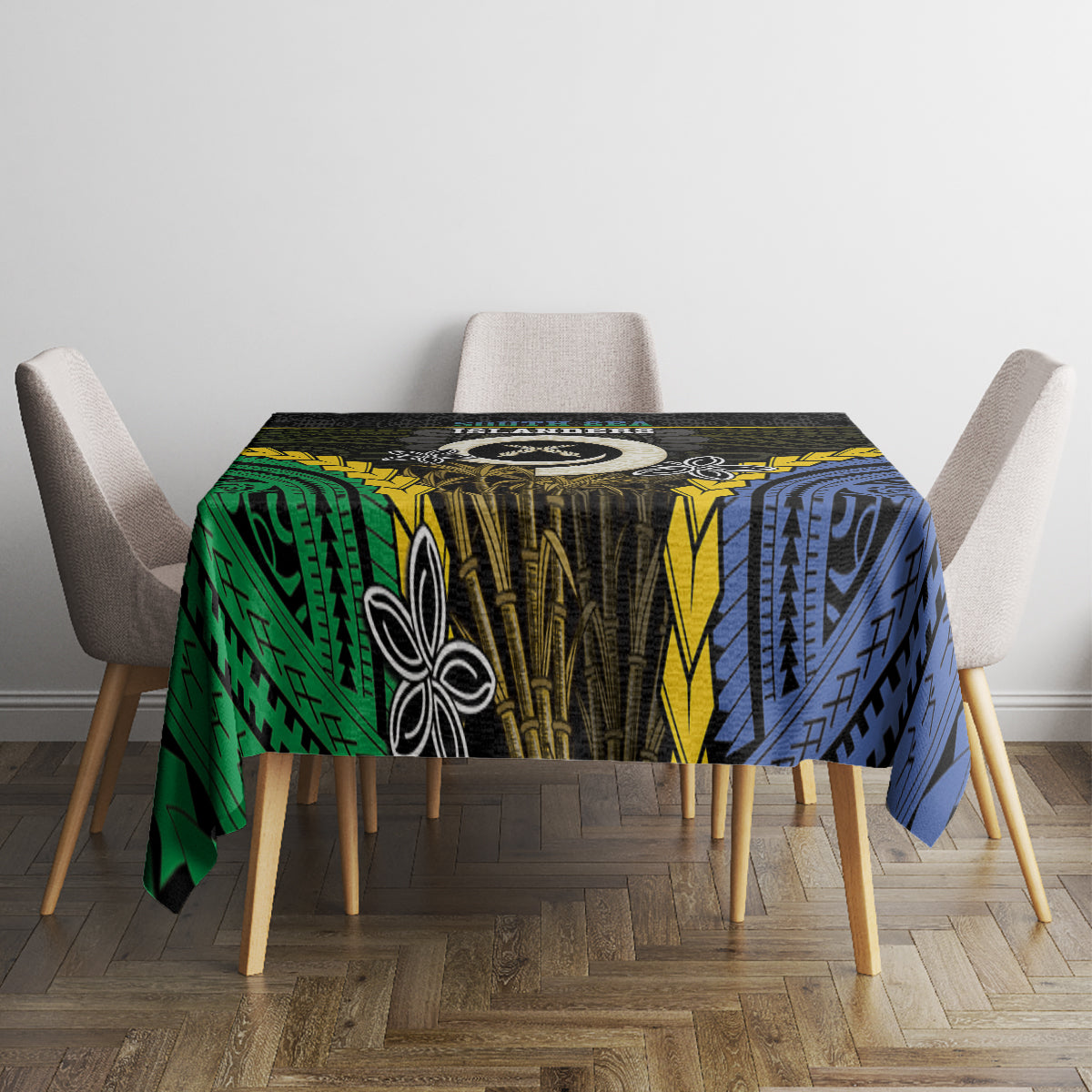 South Sea Islanders And Vanuatu Tablecloth Kanakas Sand Drawing Pattern