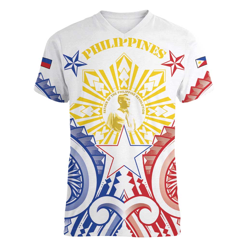 Philippines Women V-Neck T-Shirt Katipunan Andres Bonifacio