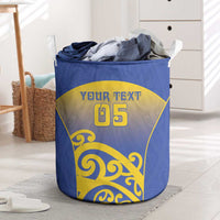 Custom James Cook High School Laundry Basket Maori Koru Pattern