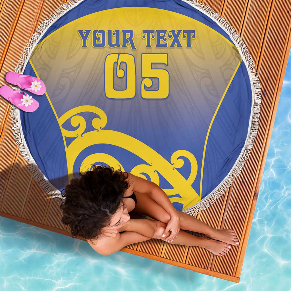Custom James Cook High School Beach Blanket Maori Koru Pattern
